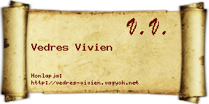 Vedres Vivien névjegykártya